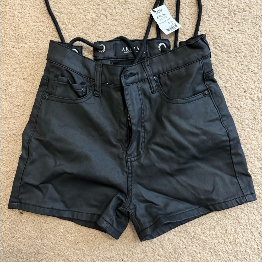 AKIRA Charcoal High-Waisted Women's Shorts